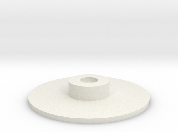 16mm looper Platter in White Natural Versatile Plastic