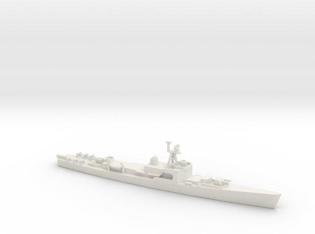 1/600 Scale Dealey Class in White Natural Versatile Plastic