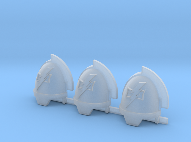 Lightning Warriors Aggressive pads x3 R in Tan Fine Detail Plastic