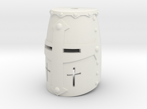 Crusader Helm (For Crest) in White Natural Versatile Plastic: Small