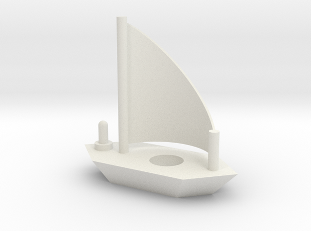 Sailboat lamp holder in White Natural Versatile Plastic