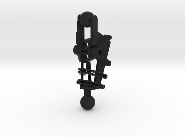 Custom Bionicle Lower Leg 2 in Black Natural Versatile Plastic