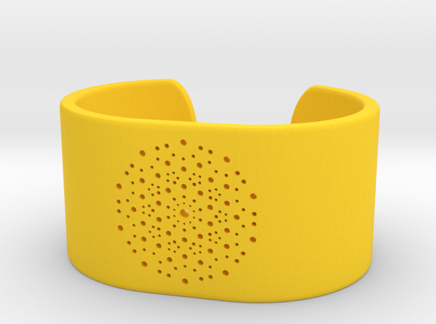 Quasicrystals Diffraction Pattern Bracelet - simpl in Yellow Processed Versatile Plastic
