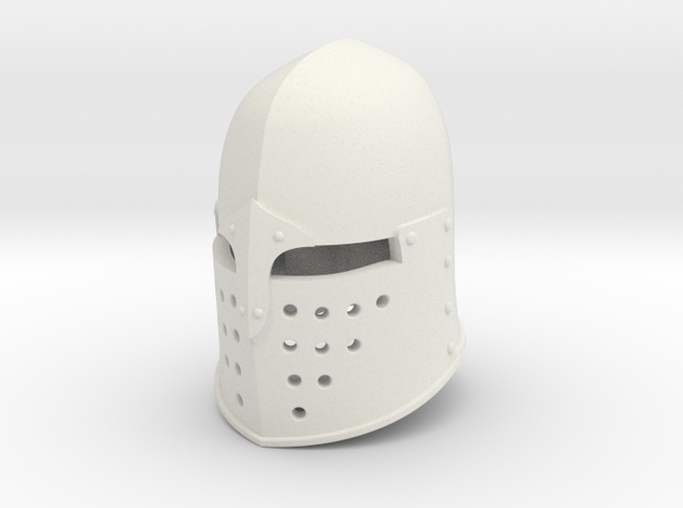 Sugar Loaf Helm (Full) in White Natural Versatile Plastic: Small