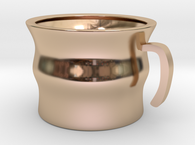 Twisted Mug in 14k Rose Gold Plated Brass