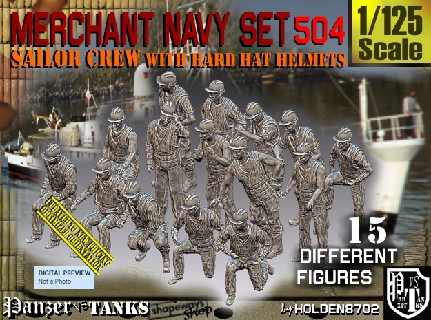 1/125 Merchant Navy Set504 in Tan Fine Detail Plastic