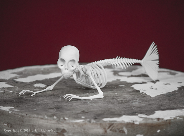 Feejee Mermaid Skeleton in White Natural Versatile Plastic