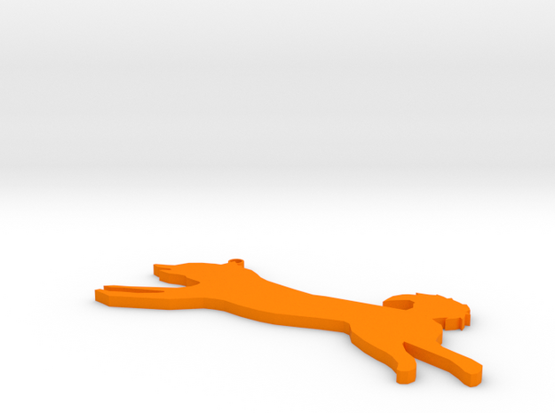 Dog in Orange Processed Versatile Plastic: Medium