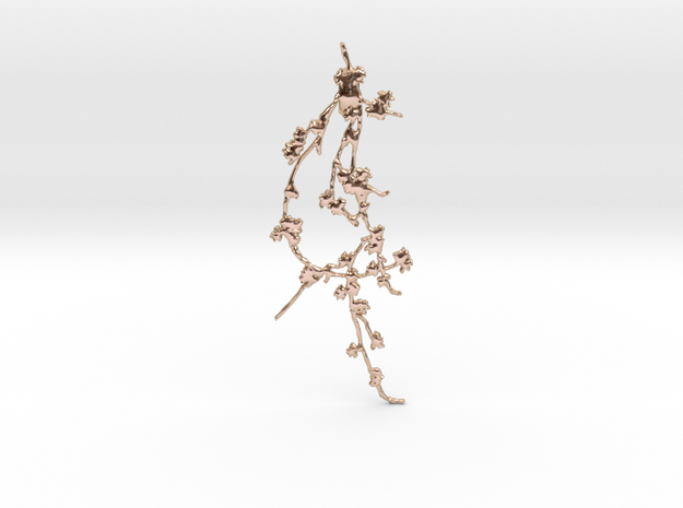 Branch02 Pendant in 14k Rose Gold Plated Brass