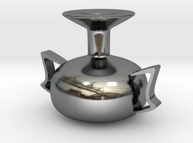 Falling kettle in Fine Detail Polished Silver