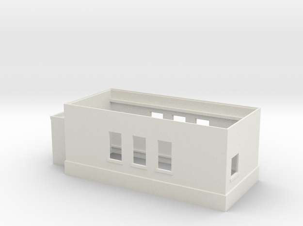 Tower 107 Ground Level (HO 1:87) in White Natural Versatile Plastic