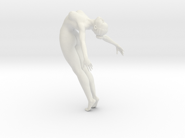Scale 1:6 Nude ballet dancer poses 007 in White Natural Versatile Plastic: Extra Large