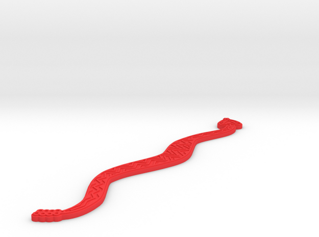 Snake Swizzle Stick / Drink Stir - 1970s in Red Processed Versatile Plastic
