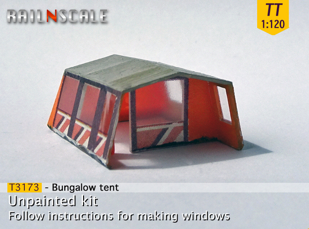 Bungalow tent (TT 1:120) in Tan Fine Detail Plastic