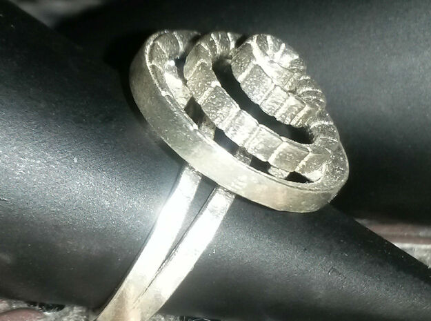 Concentrico- Anello Spirale 2 - Spiral Ring in Natural Silver