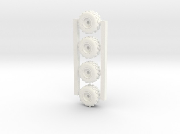18mm diameter miniature wheels  in White Processed Versatile Plastic