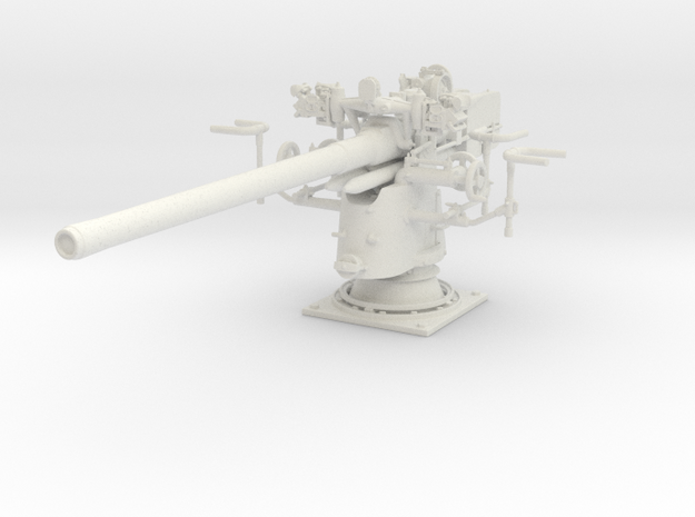 1/16 UBoot 8.8 cm SK C/35 Naval Deck Gun in White Natural Versatile Plastic