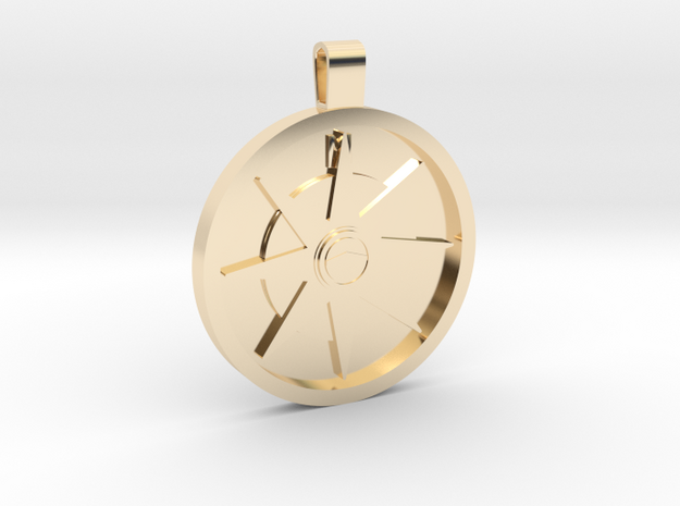  The Compass in 14k Gold Plated Brass: Medium