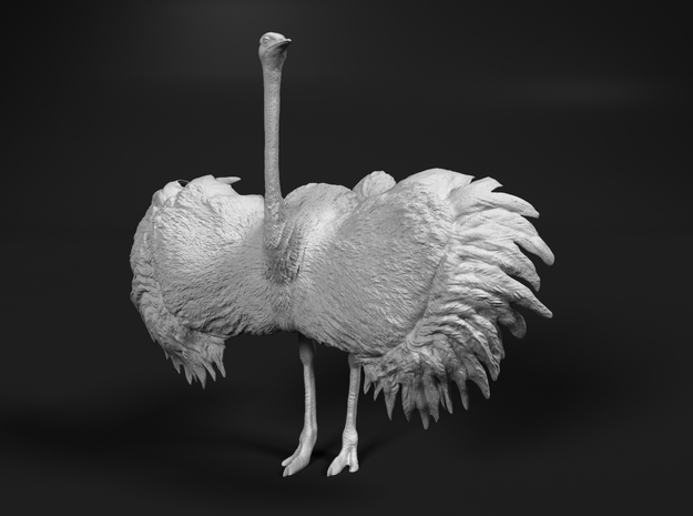 Ostrich 1:160 Wings Spread in Tan Fine Detail Plastic