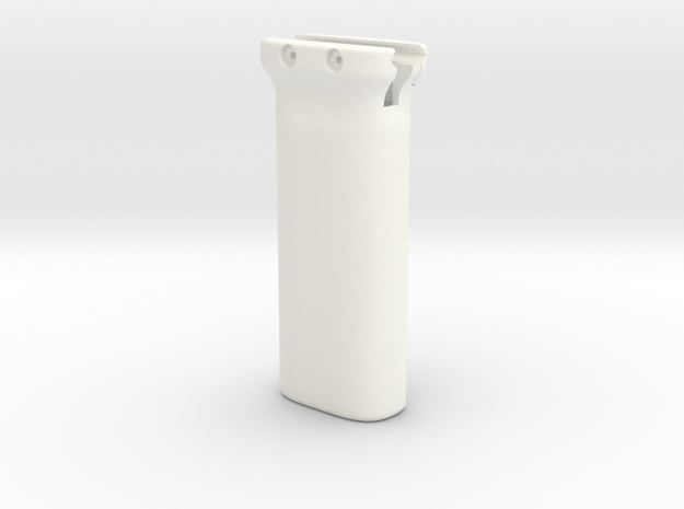 Magpul-style battery holder fore grip for Picatinn in White Processed Versatile Plastic