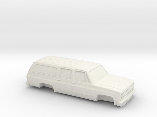 1/64 1986 Chevrolet Suburban in White Natural Versatile Plastic