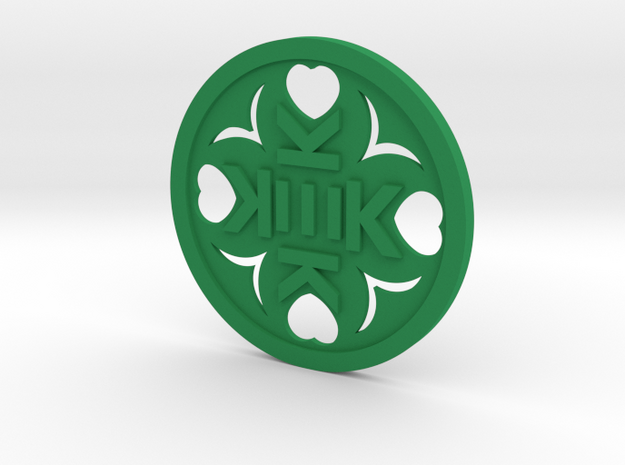 Key Fob of Kek in Green Processed Versatile Plastic: Medium