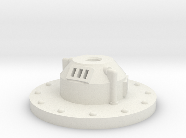 turret base for weapon set in White Natural Versatile Plastic