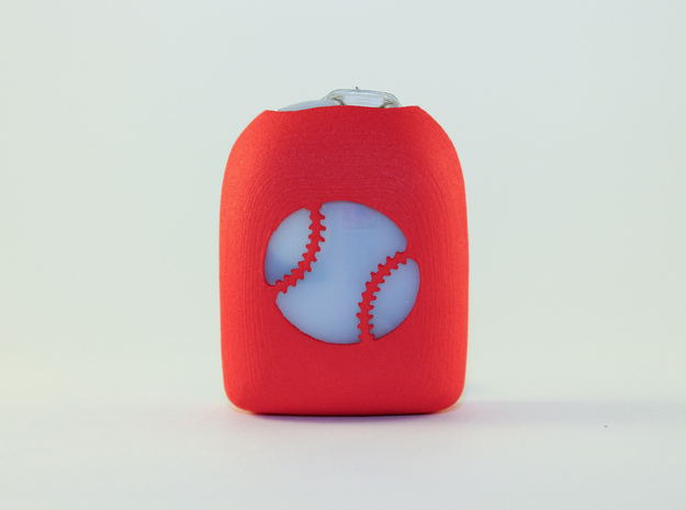 Baseball - Omnipod Pod Cover in Red Processed Versatile Plastic