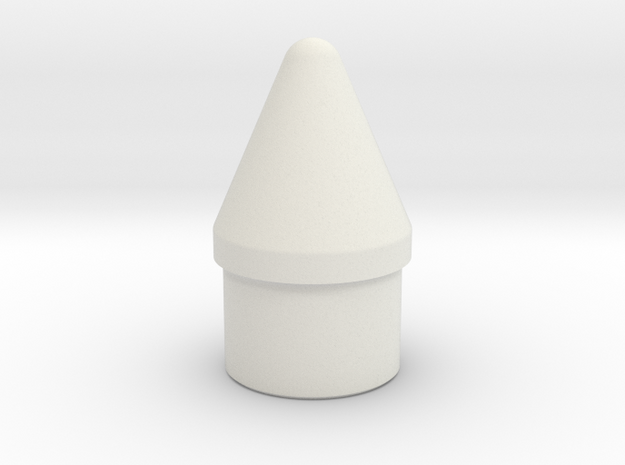 Rocket Nose Cone - Type A - 29mm in White Natural Versatile Plastic