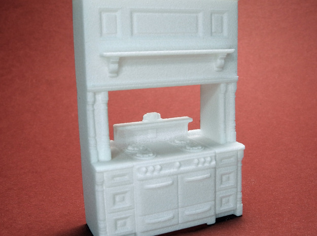 1:48 Farmhouse Vintage Cabinet in White Natural Versatile Plastic