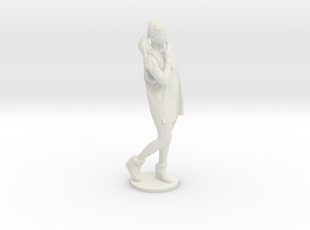 Scanned pretty Girl - 6CM High in White Natural Versatile Plastic