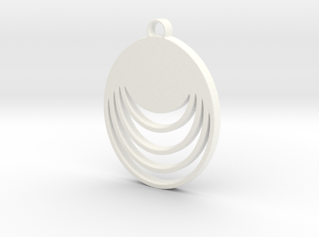 Loopy Lou Pendant in White Processed Versatile Plastic