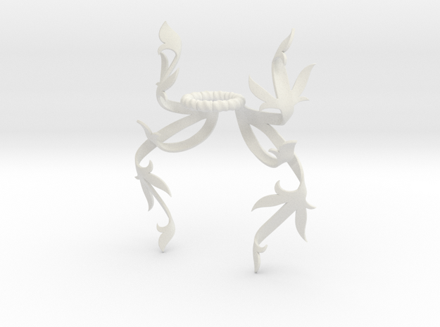 Dragonfly Mantling (Symmetrical) in White Natural Versatile Plastic: Small