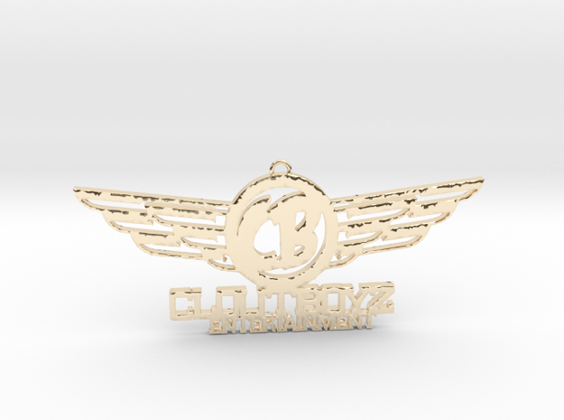 Cloutboyz Entertainment Pendant  in 14k Gold Plated Brass