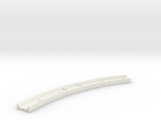 Motorway 4 Curve (A) with cars 1:1000 scale in White Natural Versatile Plastic