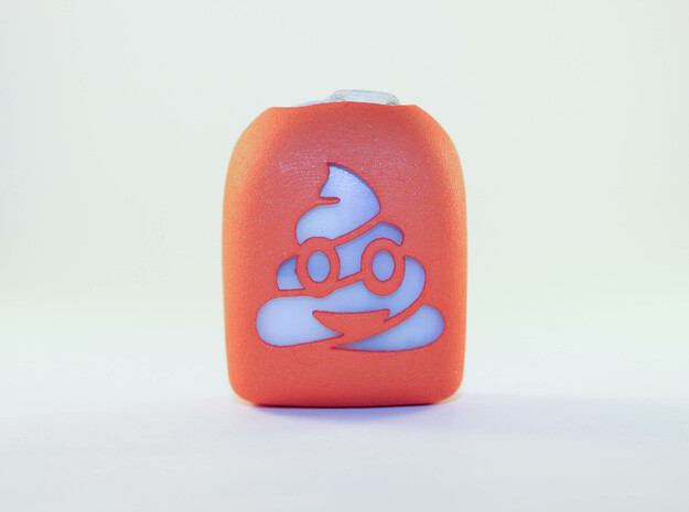 Poop Emoji - Omnipod Pod Cover in Orange Processed Versatile Plastic