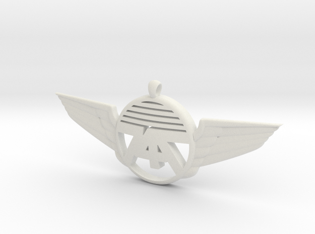 747 Wings Necklace in White Natural Versatile Plastic