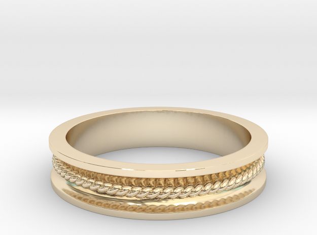 Channel Rope ring Size 6.5 in 14K Yellow Gold
