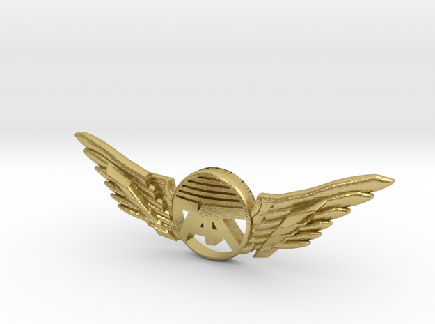 Many Planes Pin in Natural Brass