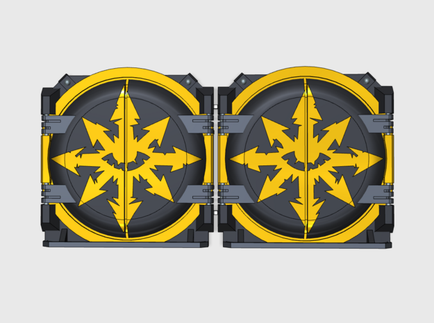 Dark Legion : Mark-1 APC Round Doors in Tan Fine Detail Plastic