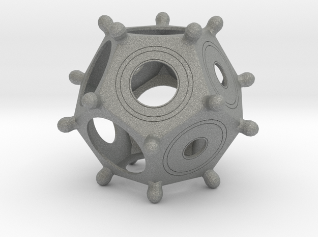 Roman Dodecahedron in Gray PA12