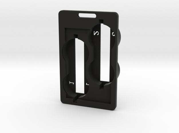 Double RSA and ID card holder in Black Natural Versatile Plastic