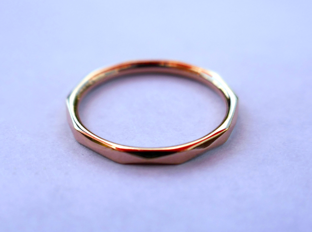 Geometric Ring in 14k Rose Gold Plated Brass: 6.5 / 52.75