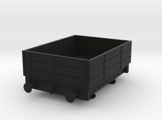 OO NWR Small Wagon in Black Natural Versatile Plastic