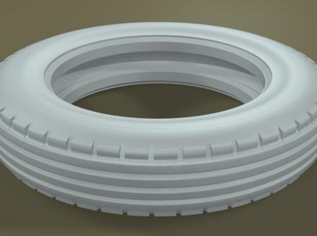 1/8 Firestone (version A) Front Midget Tire in White Natural Versatile Plastic
