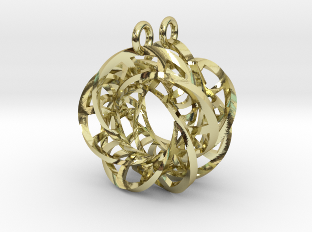5,4 Torus Knot Ladder Earrings in 18k Gold Plated Brass