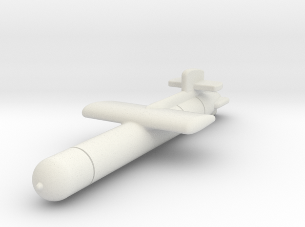 (1:144) LT 9.2 "Frosch" gliding torpedo in White Natural Versatile Plastic