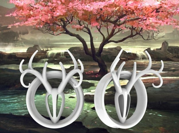 1 & 7/8 inch Antler Tunnels in White Processed Versatile Plastic