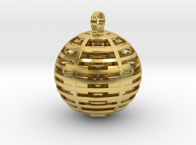 Alien base pendant in Polished Brass