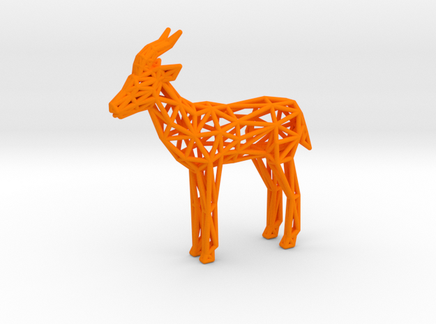 Thomson's Gazelle (adult male) in Orange Processed Versatile Plastic